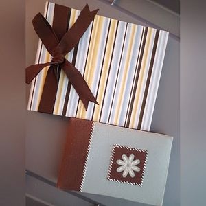 (2) Photo Albums- bigger one with ribbon has 10 pages, smaller album 12 pages
